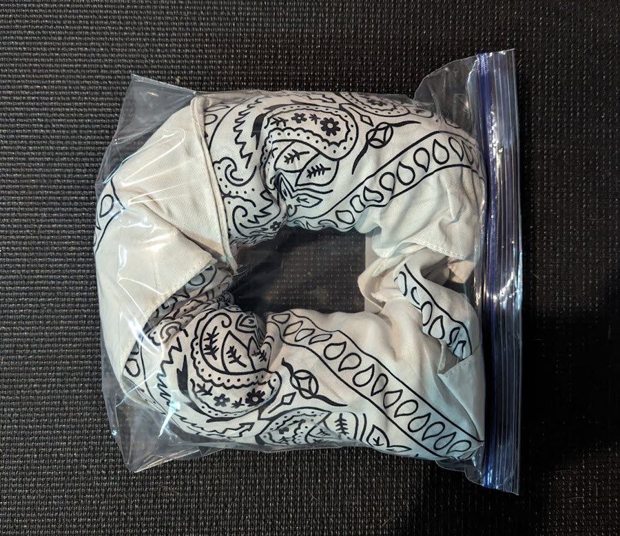 Packed in a Zip Lock bag